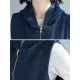 Casual Zipper Sleeveless Denim Vest Hooded Outerwear