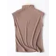Simple Solid Color Sleeveless Casual High-Neck Vest Simple Solid Color Sleeveless Casual High-Neck Vest