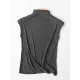 Simple Solid Color Sleeveless Casual High-Neck Vest Simple Solid Color Sleeveless Casual High-Neck Vest