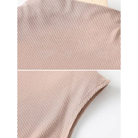 Simple Solid Color Sleeveless Casual High-Neck Vest Simple Solid Color Sleeveless Casual High-Neck Vest