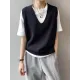 Simple 9 Colors V-Neck Loose Sleeveless Vest Simple 9 Colors V-Neck Loose Sleeveless Vest