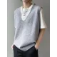 Simple 9 Colors V-Neck Loose Sleeveless Vest Simple 9 Colors V-Neck Loose Sleeveless Vest