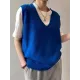 Simple 9 Colors V-Neck Loose Sleeveless Vest Simple 9 Colors V-Neck Loose Sleeveless Vest
