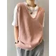 Simple 9 Colors V-Neck Loose Sleeveless Vest Simple 9 Colors V-Neck Loose Sleeveless Vest