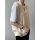Simple 9 Colors V-Neck Loose Sleeveless Vest Simple 9 Colors V-Neck Loose Sleeveless Vest