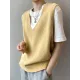 Simple 9 Colors V-Neck Loose Sleeveless Vest Simple 9 Colors V-Neck Loose Sleeveless Vest