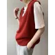 Simple 9 Colors V-Neck Loose Sleeveless Vest Simple 9 Colors V-Neck Loose Sleeveless Vest
