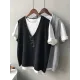 Simple 9 Colors V-Neck Loose Sleeveless Vest Simple 9 Colors V-Neck Loose Sleeveless Vest