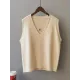 Simple 9 Colors V-Neck Loose Sleeveless Vest Simple 9 Colors V-Neck Loose Sleeveless Vest