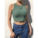 Solid Color Sleeveless Slim Sports Casual Tanks Solid Color Sleeveless Slim Sports Casual Tanks