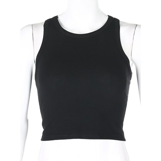 Solid Color Sleeveless Slim Sports Casual Tanks Solid Color Sleeveless Slim Sports Casual Tanks