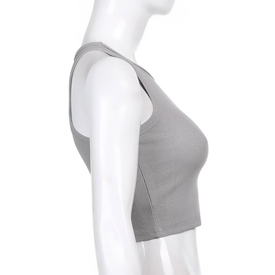 Solid Color Sleeveless Slim Sports Casual Tanks Solid Color Sleeveless Slim Sports Casual Tanks