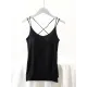 Simple Solid Color High-Low Backless Spaghetti-Neck Shirts Simple Solid Color High-Low Backless Spaghetti-Neck Shirts