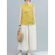 Artistic Retro Chinese-Style Printed Buttoned Stand Collar Sleeveless Vest Artistic Retro Chinese-Style Printed Buttoned Stand Collar Sleeveless Vest