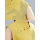 Artistic Retro Chinese-Style Printed Buttoned Stand Collar Sleeveless Vest Artistic Retro Chinese-Style Printed Buttoned Stand Collar Sleeveless Vest