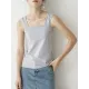 Casual Simple 6 Colors Square-Neck Sleeveless Vest Casual Simple 6 Colors Square-Neck Sleeveless Vest