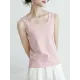 Casual Simple 6 Colors Square-Neck Sleeveless Vest Casual Simple 6 Colors Square-Neck Sleeveless Vest