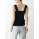 Casual Simple 6 Colors Square-Neck Sleeveless Vest Casual Simple 6 Colors Square-Neck Sleeveless Vest