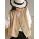 Vintage Asymmetric Solid Color Buttoned Vest Top Vintage Asymmetric Solid Color Buttoned Vest Top