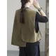 Vintage Asymmetric Solid Color Buttoned Vest Top Vintage Asymmetric Solid Color Buttoned Vest Top