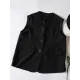 Vintage Asymmetric Solid Color Buttoned Vest Top Vintage Asymmetric Solid Color Buttoned Vest Top