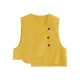 Vintage Asymmetric Solid Color Buttoned Vest Top Vintage Asymmetric Solid Color Buttoned Vest Top