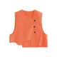 Vintage Asymmetric Solid Color Buttoned Vest Top Vintage Asymmetric Solid Color Buttoned Vest Top