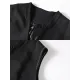 Vintage Asymmetric Solid Color Buttoned Vest Top Vintage Asymmetric Solid Color Buttoned Vest Top