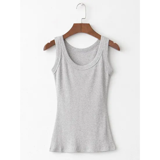 5 Colors Simple Solid Color Sleeveless Vest Top 5 Colors Simple Solid Color Sleeveless Vest Top