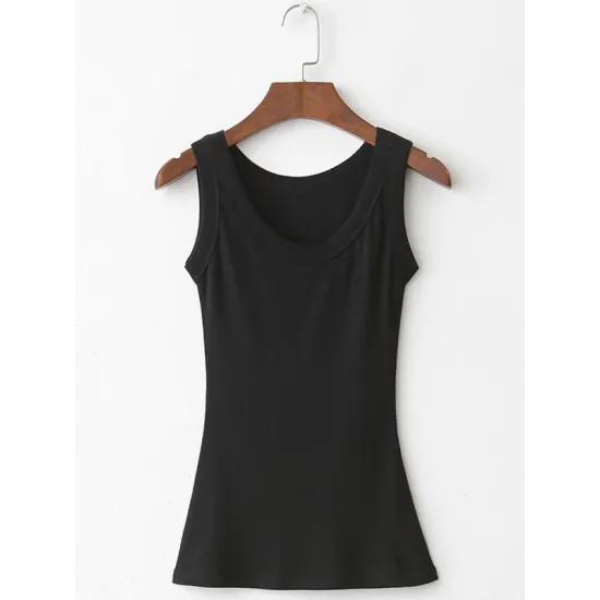 5 Colors Simple Solid Color Sleeveless Vest Top 5 Colors Simple Solid Color Sleeveless Vest Top