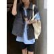 Simple Split-Joint Solid Color Denim Vest Outerwear Simple Split-Joint Solid Color Denim Vest Outerwear