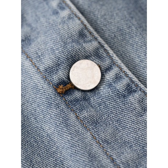 Simple Split-Joint Solid Color Denim Vest Outerwear Simple Split-Joint Solid Color Denim Vest Outerwear