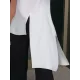 Irregular Clipping Loose Solid Color Split-Front Split-Side Deep V-Neck Vest Top Irregular Clipping Loose Solid Color Split-Front Split-Side Deep V-Neck Vest Top
