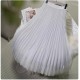 Women's 3 Layer Bright Tulle Skirt Ladies High Waist Bling Tutu Skirt Pleated