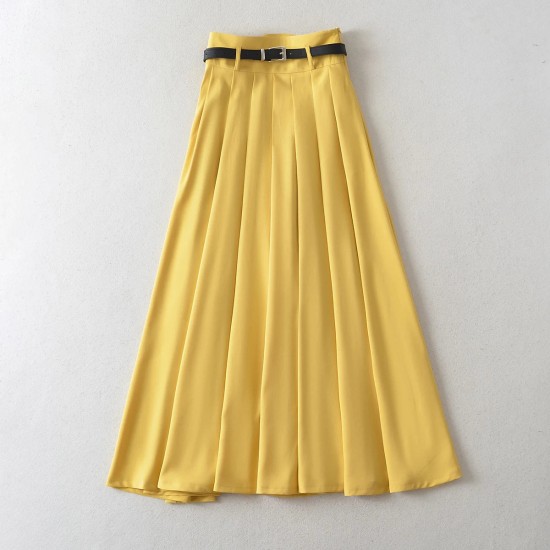 Women's Clothing Mid-length High Waist Hip Pleated Skirt Women's Clothing Mid-length High Waist Hip Pleated Skirt