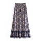 Vintage Chic Hippie Summer Tassel Elastic Waist Boho Skirt