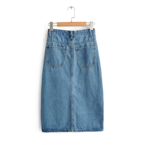 pocket lady mid calf high waist vintage skirt