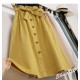 Button High Waist Female Pleated School Skirt Button High Waist Female Pleated School Skirt