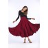 Vintage Pleated Flared Pockets Lace Up Bow Plus Size Slit Long Maxi Skirt