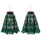 Lace Knee Length Soft Stretch Flared Skater Fashion High Waist Skirts