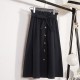 Button High Waist Female Pleated School Skirt Button High Waist Female Pleated School Skirt