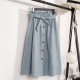 Button High Waist Female Pleated School Skirt Button High Waist Female Pleated School Skirt