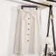 Button High Waist Female Pleated School Skirt Button High Waist Female Pleated School Skirt