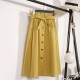 Button High Waist Female Pleated School Skirt Button High Waist Female Pleated School Skirt