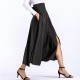 Vintage Pleated Flared Pockets Lace Up Bow Plus Size Slit Long Maxi Skirt Vintage Pleated Flared Pockets Lace Up Bow Plus Size Slit Long Maxi Skirt