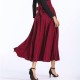 Vintage Pleated Flared Pockets Lace Up Bow Plus Size Slit Long Maxi Skirt Vintage Pleated Flared Pockets Lace Up Bow Plus Size Slit Long Maxi Skirt