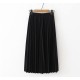 High Waist Solid Color Pleated Causal Midi Skirt High Waist Solid Color Pleated Causal Midi Skirt